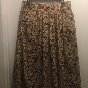 J. Crew Skirt with Giraffes Size 8.
